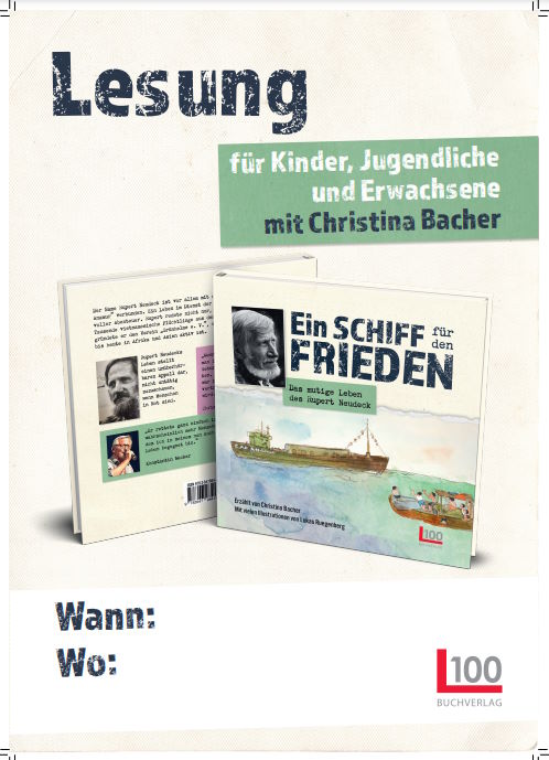 Plakat für Lesung - Ein Schiff für den Frieden